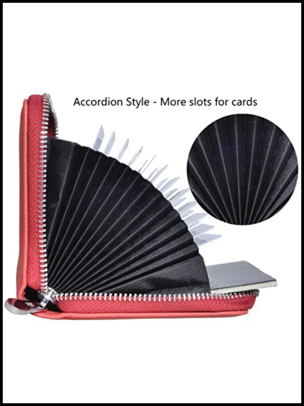 Genuine Leather RFID Blocking Passport Wallet with Zipper